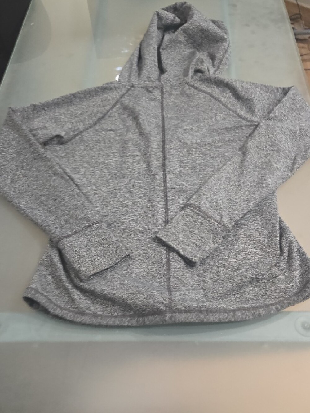 NFL Gray Heather Zip-Up Hoodie with Black Trim - Picture 9 of 14